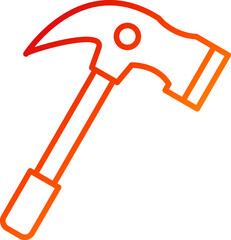 Wall Mural - Hammer Icon Style