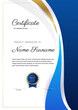 © Kingsmen - Modern elegant blue diploma certificate template