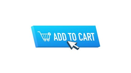Poster - Add to cart button for web design. Online market. Online payment. Modern Motion graphics . Banner Motion graphics 4k