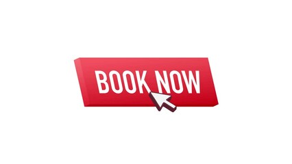 Poster - advertising with red book now on black background for web background design. motion graphics concept