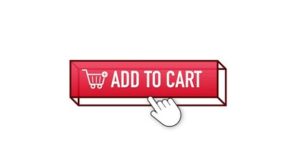Poster - Add to cart button for web design. Online market. Online payment. Modern Motion graphics . Banner Motion graphics 4k