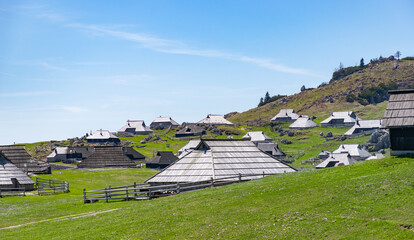 Wall Mural - Velika Planina - Big Pasture Plateau