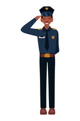 Canvas Print - policeman profession avatar