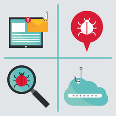 phishing technology icons