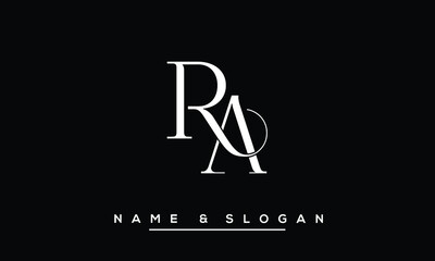 Poster - RA,  AR,  R,  A   Abstract  Letters  Logo  Monogram