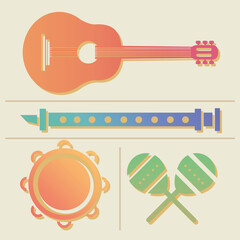 Poster - set of musical instruments