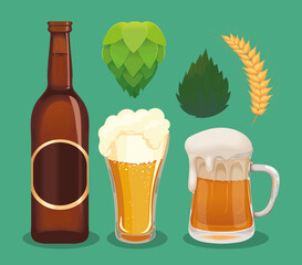 Poster - icons set beer