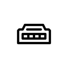Poster - hdmi port vector icon. computer component icon outline style. perfect use for logo, presentation, website, and more. simple modern icon design line style