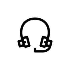 Poster - headset vector icon. computer component icon outline style. perfect use for logo, presentation, website, and more. simple modern icon design line style