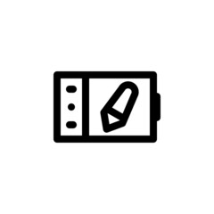 Poster - pen tablet vector icon. computer component icon outline style. perfect use for logo, presentation, website, and more. simple modern icon design line style