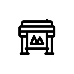 Poster - plotter vector icon. computer component icon outline style. perfect use for logo, presentation, website, and more. simple modern icon design line style