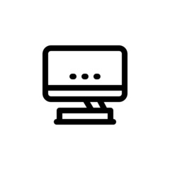 Poster - pc desktop vector icon. computer component icon outline style. perfect use for logo, presentation, website, and more. simple modern icon design line style