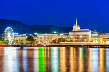 Wall Mural - Geneva panoramic view in Switzerland