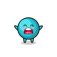 Sticker - cute spiky ball mascot with a yawn expression