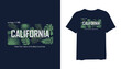 california t-shirt design. leaf t shirt design. t-shirt design vector for print. leaf logo design vector illustration. quotes for t shirt