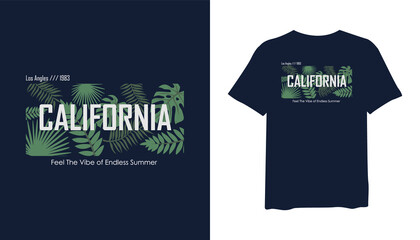 Wall Mural - california t-shirt design. leaf t shirt design. t-shirt design vector for print. leaf logo design vector illustration. quotes for t shirt