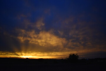 Canvas Print - Dark Dramatic Sunset