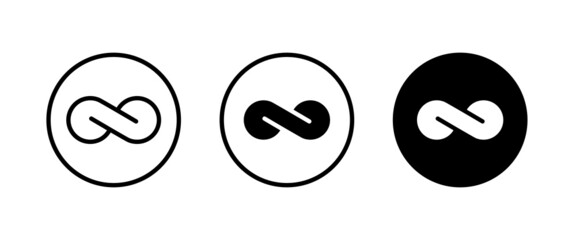 Wall Mural - infinity loop icon, icons vector, sign, symbol, logo, illustration, editable stroke, flat design sty
