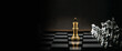 © Eakrin - King chess stand on chessboard concepts of teamwork volunteer challenge business team or wining and leadership strategy or strategic planning and risk management or team player.