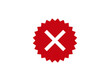 Delete icon. Cross sign in circle - can be used as symbols of wrong, close, deny etc. Vector illustration