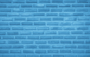 Sticker - Brick wall painted with pale blue dark paint pastel calm tone texture background. Brickwork and stonework flooring interior.