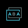ABA letter logo creative design. ABA unique design.
