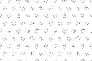 vector phone accessories pattern. phone accessories seamless background
