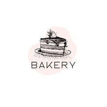 Black White Minimalist For Bakery Or Cake Shop Logo 