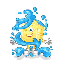 Wall Mural - butter fresh with water mascot. cartoon vector