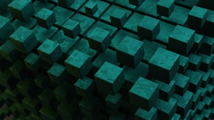 Aufkleber - Cube  Abstract background . Centric motion of star trails. Starburst dynamic lines or rays. 3d rendering illustration. loops video.