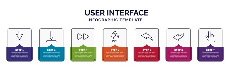 Poster - infographic template with icons and 7 options or steps. infographic for user interface concept. incl