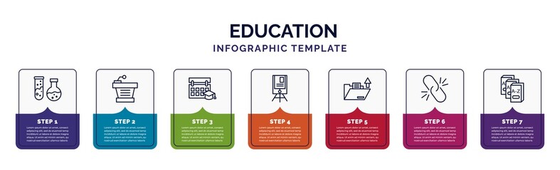 Poster - infographic template with icons and 7 options or steps. infographic for education concept. included 