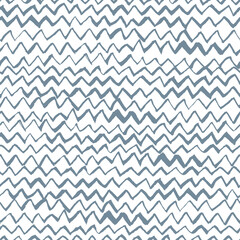 Poster - Seamless abstract pattern with hand drawn zig zag