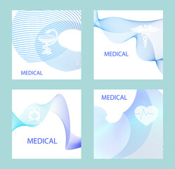 Set modern medical background abstract - concept health care or medicine technology. Vector Illustration EPS 10, Graphic Design elements banner, flyer dental service, presentation brochure