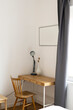 © Karyna Chekaryova - table and chair in an old apartment. office area