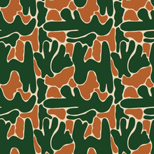 Military Pattern. Pattern In Retro Style.