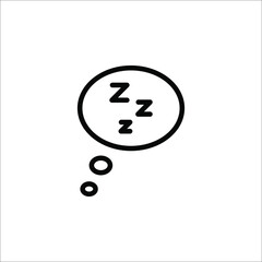 Wall Mural - Sleep rest icon design. Sleep icon vector illustration on white background.