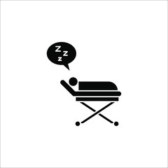 Wall Mural - Sleep rest icon design. Sleep icon vector illustration on white background.