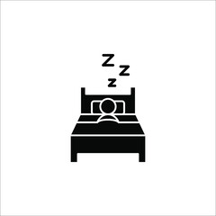 Wall Mural - Sleep rest icon design. Sleep icon vector illustration on white background.