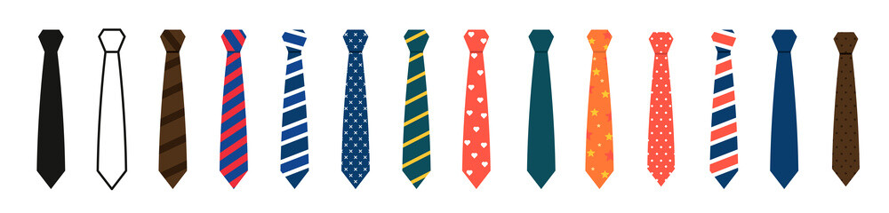 Tie vector set icon fashion