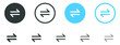 arrows transfer icon, exchange arrow icons - Swap icon with two arrows convert button sign - data transformation transmission icon