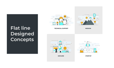  Concept of business company success leadership, career direction. Flat cartoon vector illustration