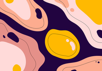 Poster - abstract doodle template design decorative style artwork.