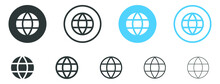 World Web Icon Www Earth Globe Icons . Website Network Global Icon For Contact Icons Vector Sign