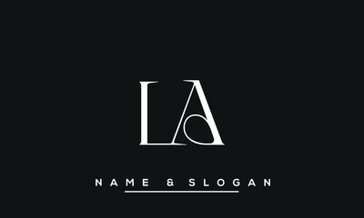 LA,  AL,  L,  A   Abstract  Letters  Logo  Monogram