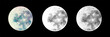 Dark night sky with full moon illustration