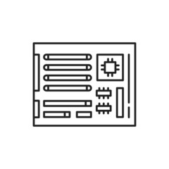 Poster - Motherboard icon. High quality black vector illustration..