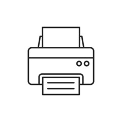 Poster - Printer icon. High quality black vector illustration..