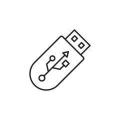 Poster - Flash drive icon. High quality black vector illustration..