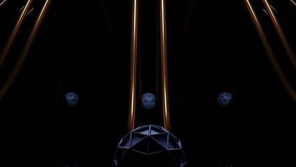 Poster - Rolling 3d balls. Design. 3D animation with rolling balls on slides. Balls roll in lottery style. Lottery or drawing